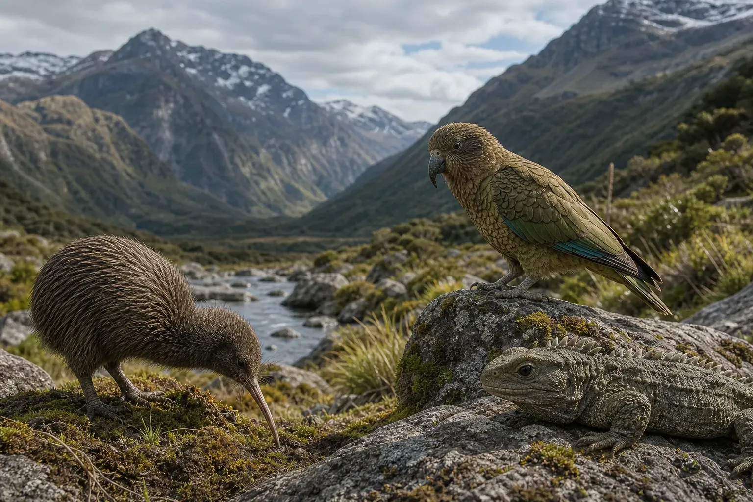Kiwi, Kea und Tuatara: Endemische Arten